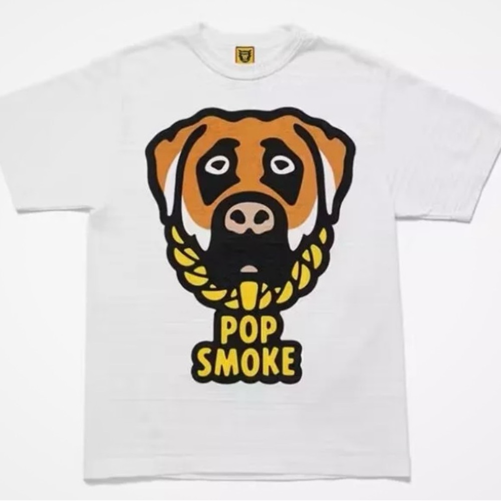 Human Made White and Orange Short Sleeve Tee with Graphic Design (medium) (new!)
